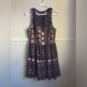 Trixxi Black Lace Mini Dress